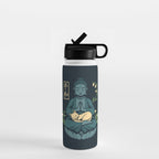 Cat Meditation Buddhism Buddha by Tobe Fonseca Water Bottle Gallery Image 1