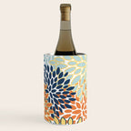 Modern, Floral Prints, Orange, Blue, Yellow Wine Chiller Gallery Image 1
