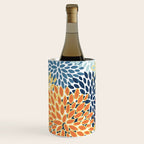 Modern, Floral Prints, Orange, Blue, Yellow Wine Chiller Gallery Image 2