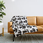 Black and Tan Dachshund | Cute Cartoon Wiener Dog Throw Blanket Gallery Image 1