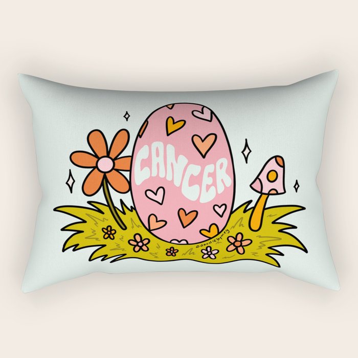 Cancer Easter Egg Rectangular Pillow Gallery Image 2