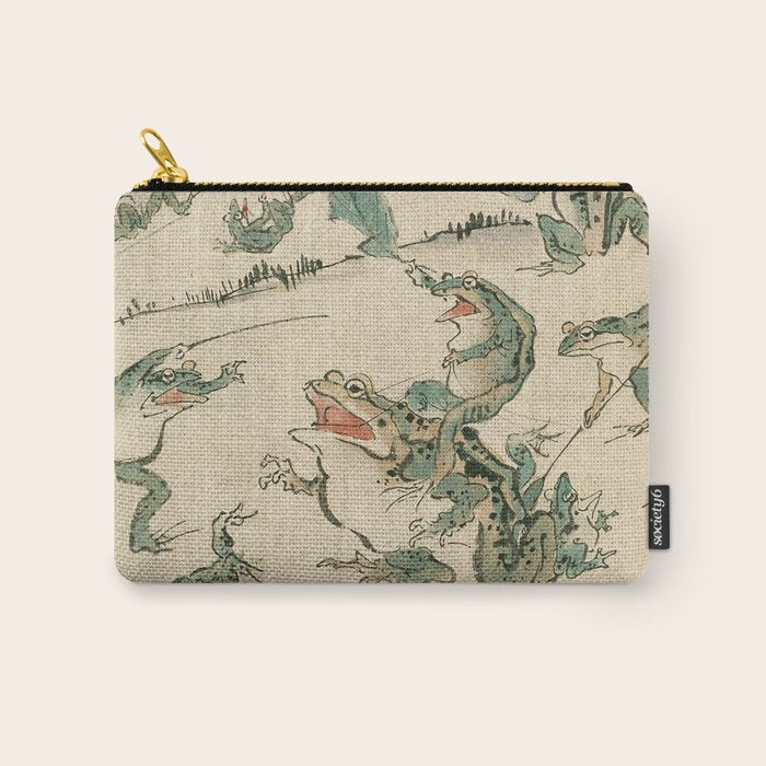 Battle of the Frogs Carry All Pouch Gallery Image 1