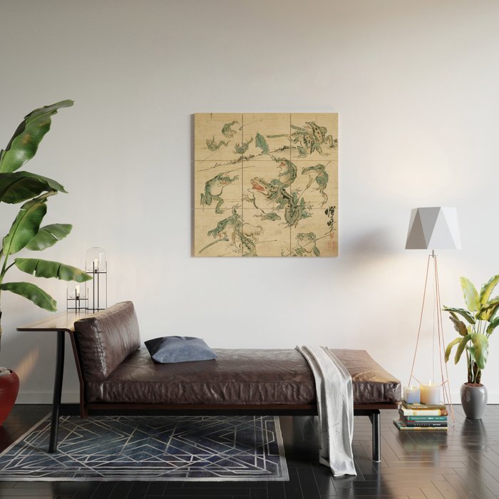 Battle of the Frogs Wood Wall Art Gallery Image 2