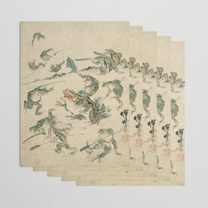 Battle of the Frogs Wrapping Paper Gallery Image 3