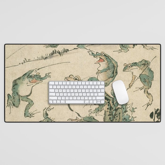Battle of the Frogs Desk Mat