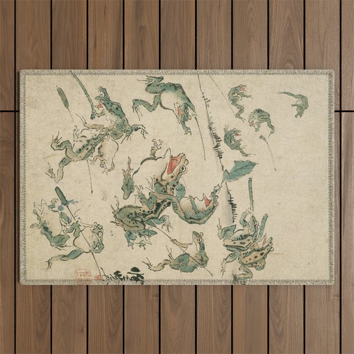 Battle of the Frogs Outdoor Rug Gallery Image 1