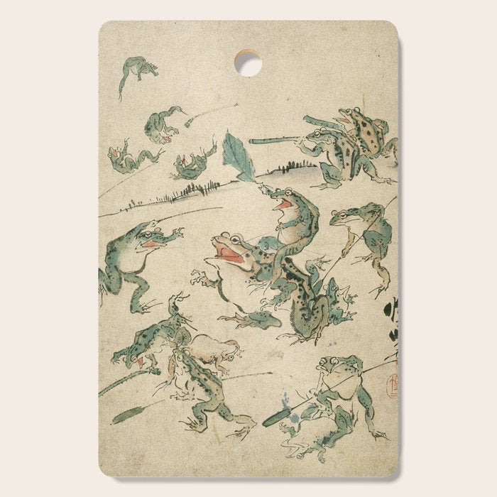 Battle of the Frogs Cutting Board Gallery Image 1
