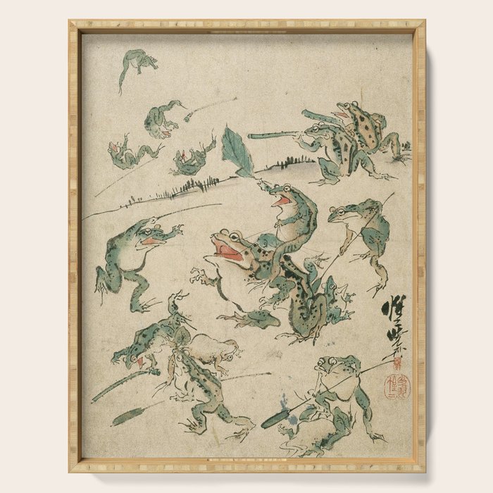 Battle of the Frogs Serving Tray Gallery Image 1