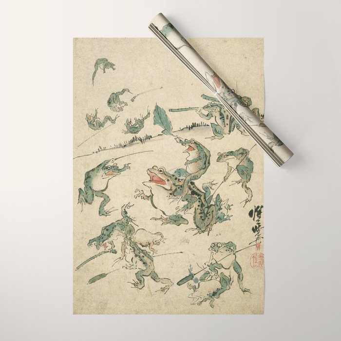 Battle of the Frogs Wrapping Paper Gallery Image 1