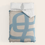 Abstract Scribble (Blue Beige) Duvet Cover Gallery Image 6