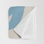 Abstract Scribble (Blue Beige) Throw Blanket Gallery Image 3