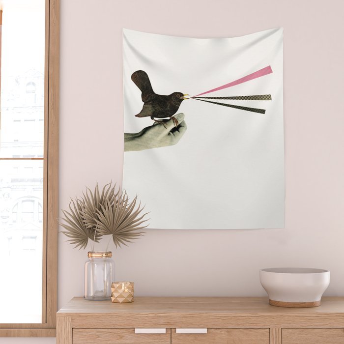 Bird in the Hand Wall Tapestry Gallery Image 2