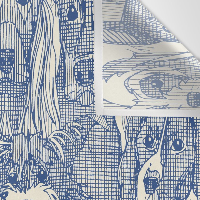 dogs aplenty classic blue pearl Wall Tapestry Gallery Image 3