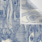 dogs aplenty classic blue pearl Wall Tapestry Gallery Image 3