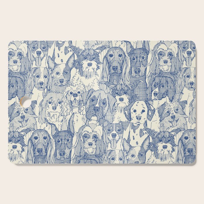 dogs aplenty classic blue pearl Cutting Board Gallery Image 1
