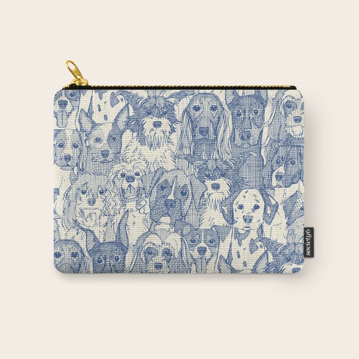 dogs aplenty classic blue pearl Carry All Pouch Gallery Image 1