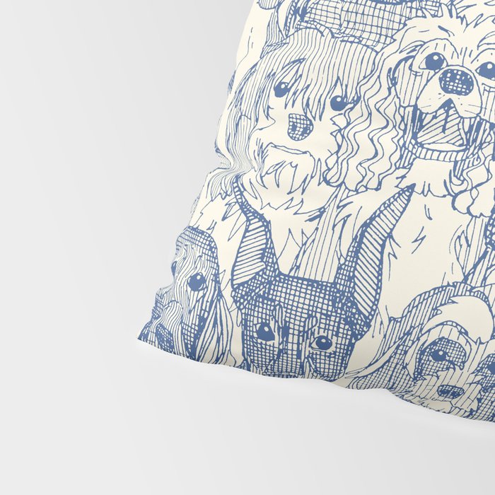 dogs aplenty classic blue pearl Pillow Sham Gallery Image 4