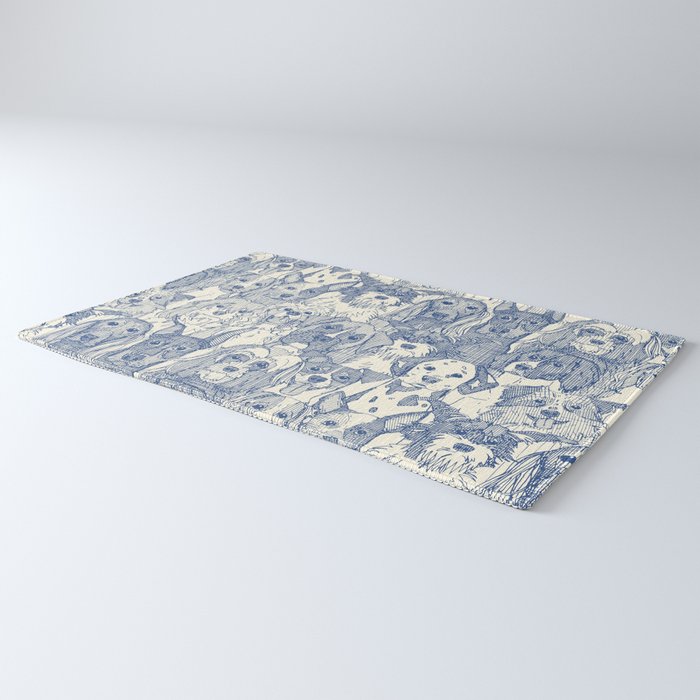 dogs aplenty classic blue pearl Rug Gallery Image 3