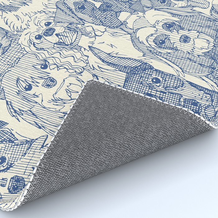 dogs aplenty classic blue pearl Rug Gallery Image 4