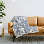 dogs aplenty classic blue pearl Throw Blanket Gallery Image 1