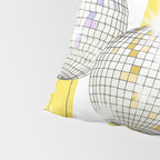 Striped Party Disco Ball Yellow Pillow Sham Gallery Image 4