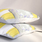 Striped Party Disco Ball Yellow Pillow Sham Gallery Image 3