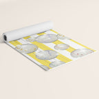 Striped Party Disco Ball Yellow Yoga Mat Gallery Image 2