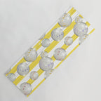 Striped Party Disco Ball Yellow Yoga Mat Gallery Image 1