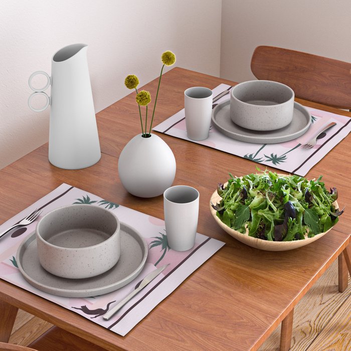 Palm Springs Home â Blush & Teal Placemat Gallery Image 2
