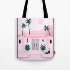 Palm Springs Home â Blush & Teal Tote Bag Gallery Image 1