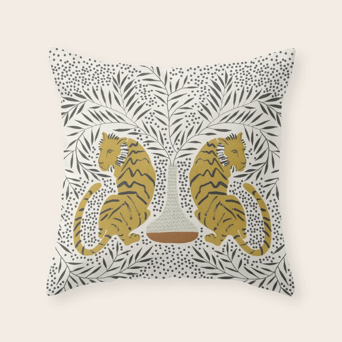 Tiger Vase Throw Pillow Gallery Image 6