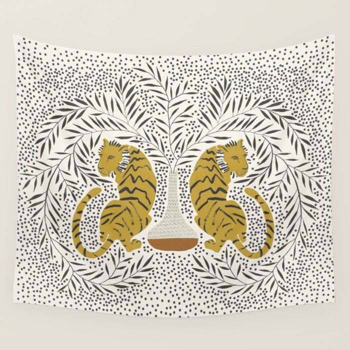 Tiger Vase Wall Tapestry Gallery Image 4