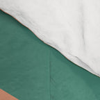 California Retro Deco Pattern in Peach Orange Green Teal Comforter Gallery Image 4