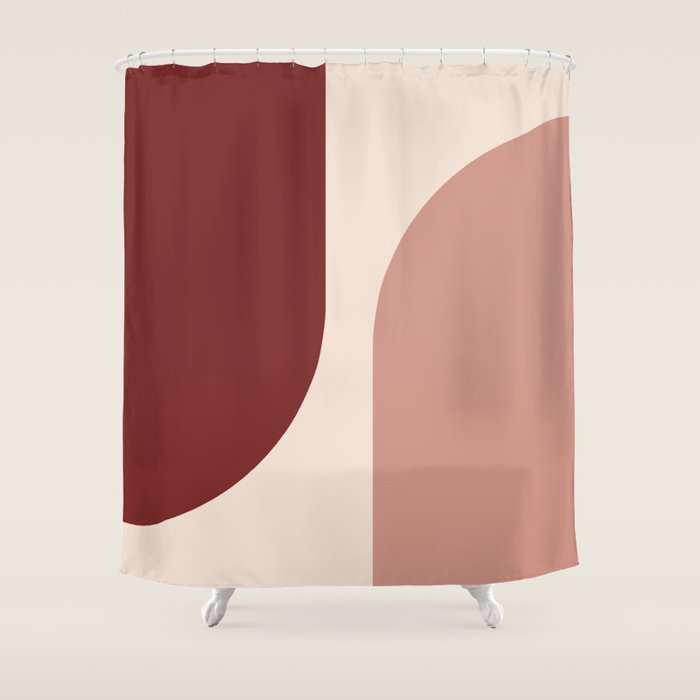 Modern Minimal Arch Abstract LXXXV Shower Curtain Gallery Image 1