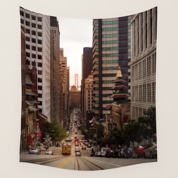 Lingering in San Francisco Wall Tapestry Gallery Image 4