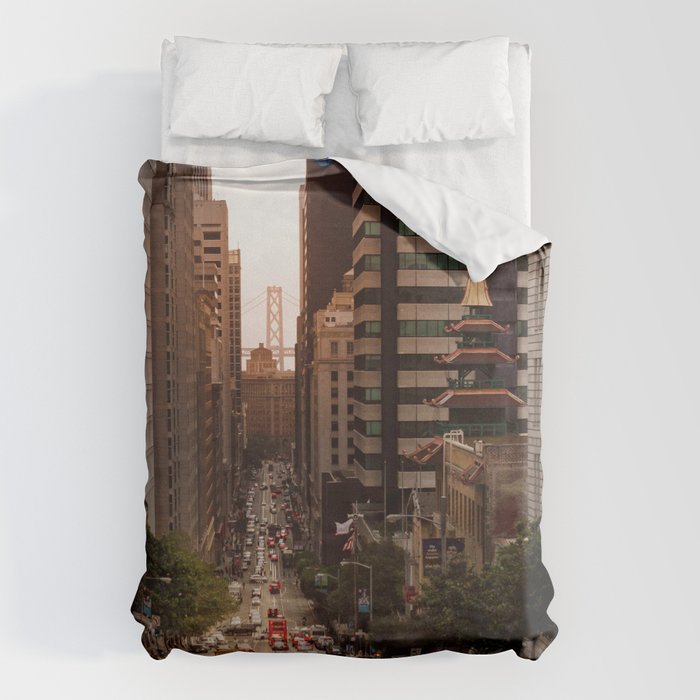 Lingering in San Francisco Duvet Cover Gallery Image 1