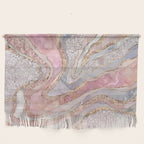Rose Marble, Pearl and crystals geode Digital art Wall Hanging Gallery Image 1