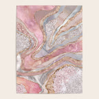 Rose Marble, Pearl and crystals geode Digital art Poster Gallery Image 4