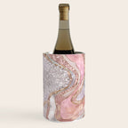 Rose Marble, Pearl and crystals geode Digital art Wine Chiller Gallery Image 2