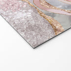 Rose Marble, Pearl and crystals geode Digital art Welcome Mat Gallery Image 2