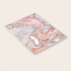 Rose Marble, Pearl and crystals geode Digital art Notebook Gallery Image 3