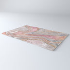Rose Marble, Pearl and crystals geode Digital art Rug Gallery Image 3