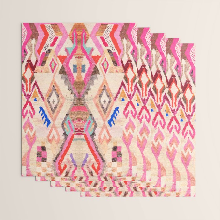 Traditional Vintage Moroccan Berber Design Wrapping Paper Gallery Image 3