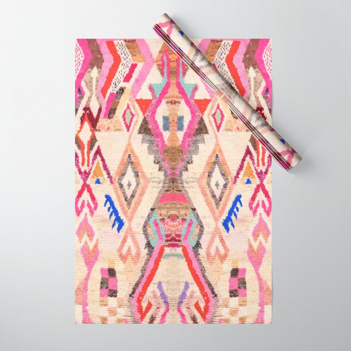 Traditional Vintage Moroccan Berber Design Wrapping Paper Gallery Image 1