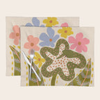 Snake Retro Flower - Pastel colors  Placemat Gallery Image 1