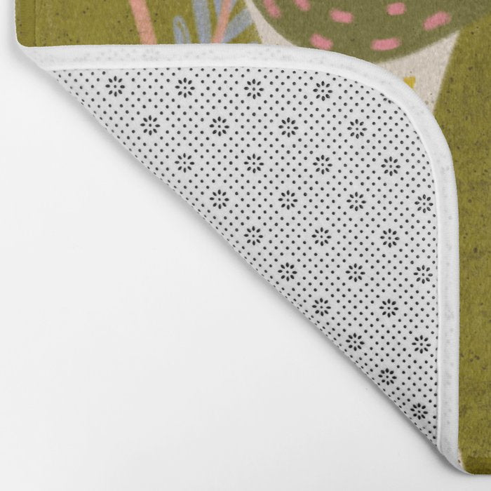 Snake Retro Flower - Pastel colors  Bath Mat Gallery Image 2