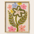Snake Retro Flower - Pastel colors  Serving Tray Gallery Image 1