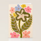 Snake Retro Flower - Pastel colors  Stationery Card Gallery Image 2