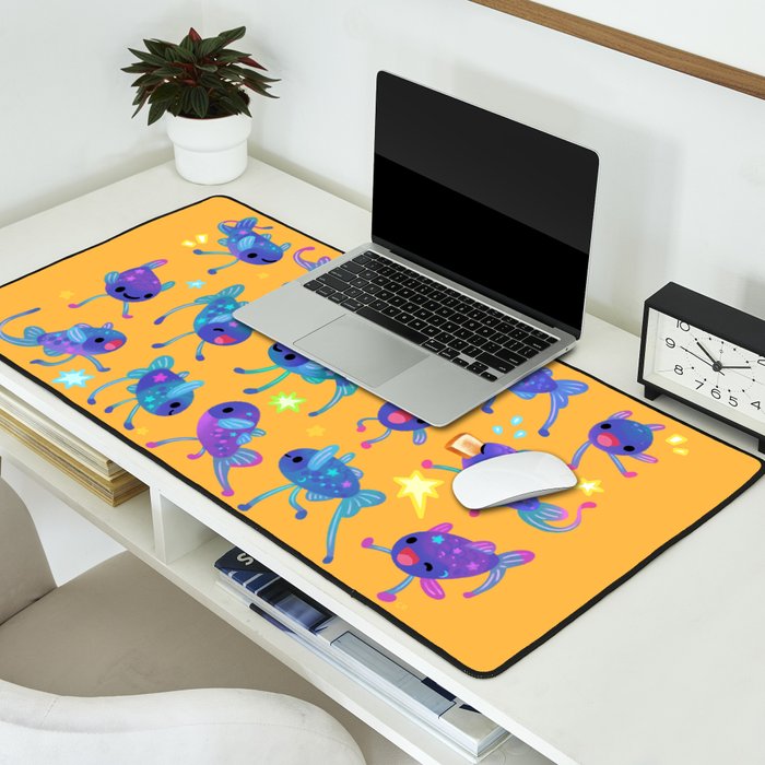Cheerful tripod fish Desk Mat Gallery Image 2