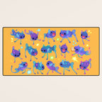 Cheerful tripod fish Desk Mat Gallery Image 3